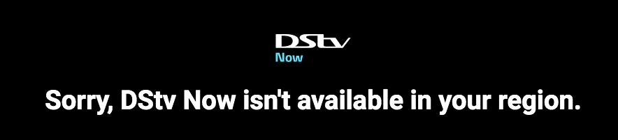 DStv's geo-restriction error outside South Africa